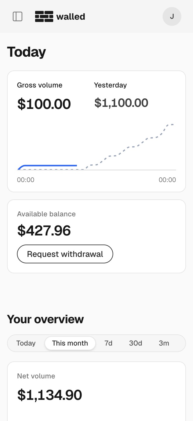 Live dashboard